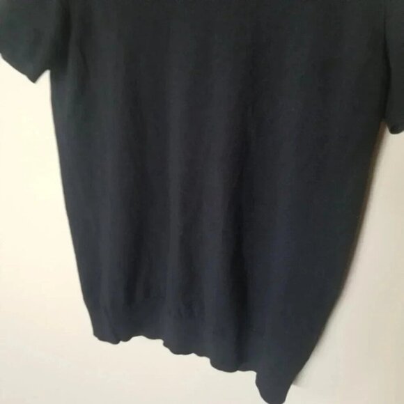 Moncler Virgin Wool Blend Black T-shirt L - Picture 5 of 12
